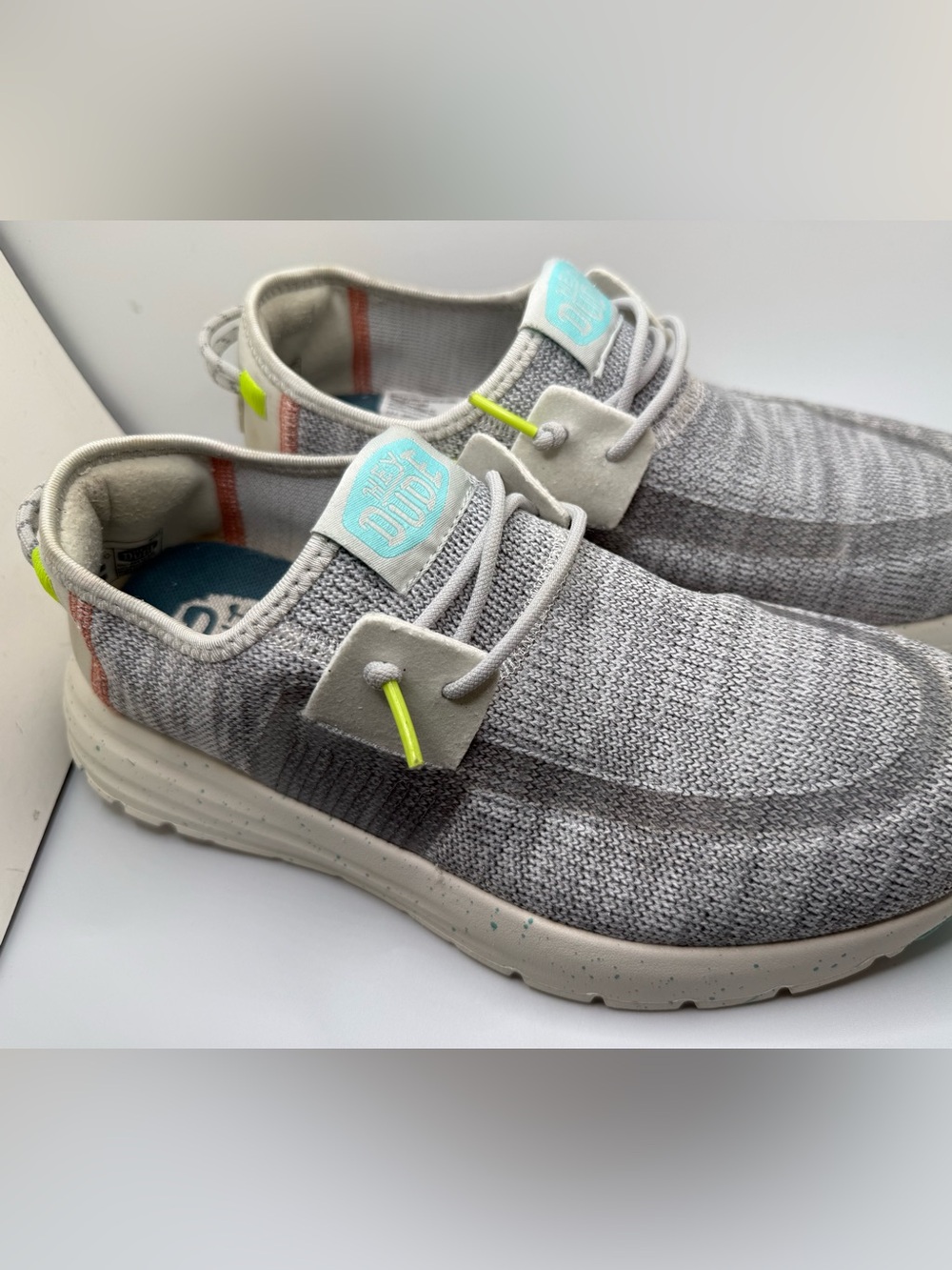 Woman’s hey dude shoes Sirocco speckly loafer size 9 gray green - Picture 12 of 16